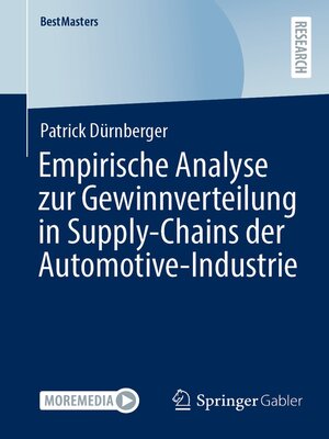 cover image of Empirische Analyse zur Gewinnverteilung in Supply-Chains der Automotive-Industrie